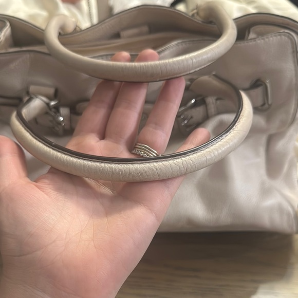 Michael Kors Cream Leather Handbag - Picture 3 of 6